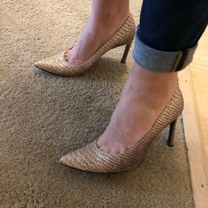 Stuart Weitzman Metallic Snake Pump